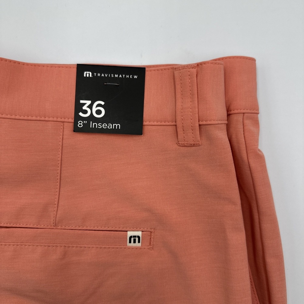 Travis Mathew 8" Tech Chino Golf Shorts - Terra Cotta Canvas - Men's 36 **NEW** - Picture 8 of 10